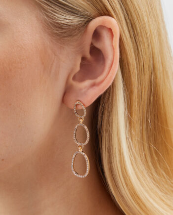 CUT OUT TRIPLE DROP EARRINGS