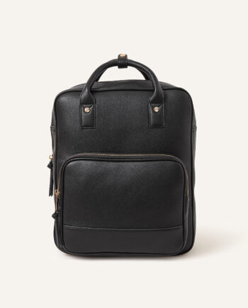 POCKET TOP HANDLE BACKPACK BLACK