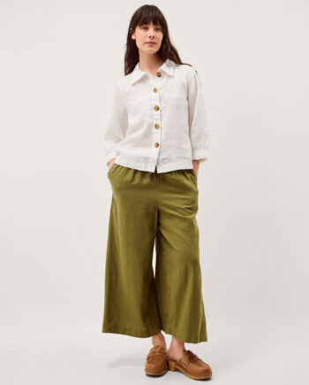 Emelia Linen Shirt Ivory