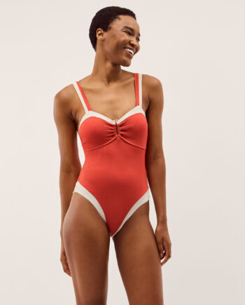 Sabrina Two Tone Swimsuit Orange