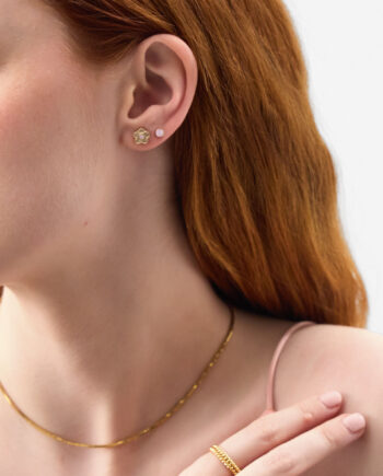 10-PACK FLOWER STUD EARRINGS