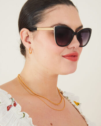 CLASSIC CATEYE SUNGLASSES BLACK
