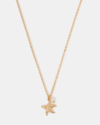 STARFISH PEARL PENDANT NECKLACE