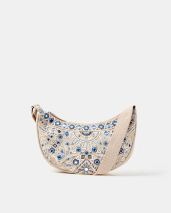 CELESTIAL EMBROIDERED SLING CROSSBODY BAG