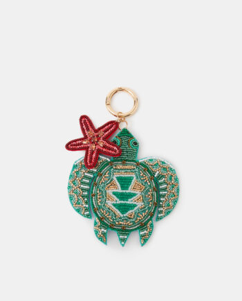 BEADED TURTLE BAG CHARM