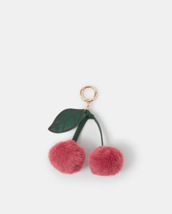 FLUFFY CHERRY BAG CHARM