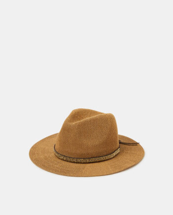 Metallic Trim Fedora Hat