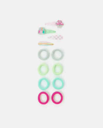 GIRLS GLITTER HAIR BAND & CLIP SET
