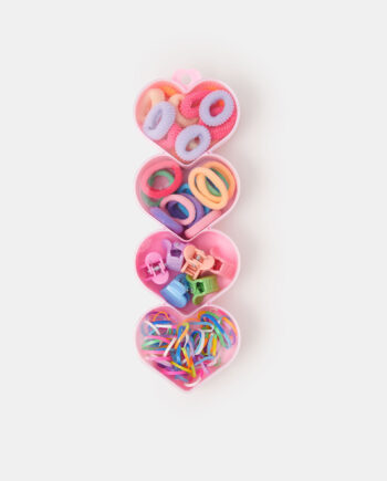 GIRLS HAIR ACCESSORIES HEART BOX SET