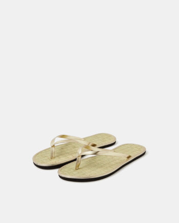 PLAIN SEAGRASS FLIP FLOPS GOLD