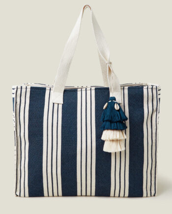 LARGE STRIPE BEACH BAG