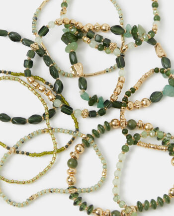 11-PACK BEAD STRETCH BRACELETS