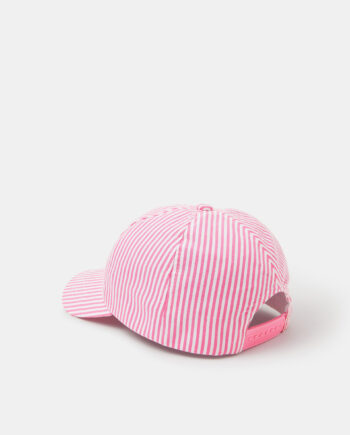 GIRLS CHERRY STRIPE CAP PINK