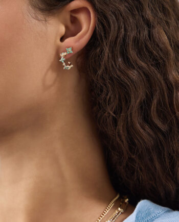 3-PACK FLOWER STUD & HOOP EARRINGS