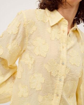 Tyra Floral Jacquard Shirt Yellow