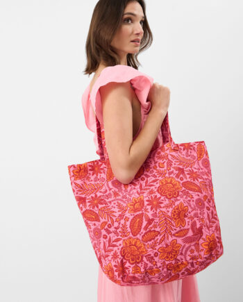 FLORAL PRINT SHOPPER BAG