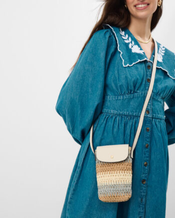 RAFFIA PHONE BAG