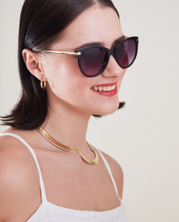 METAL ARM CLASSIC SUNGLASSES BLACK
